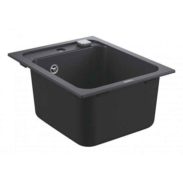 Grohe - Kompozitní dřez K700 s automatickým odtokem, 40x50 cm, granitová černá 31650AP0