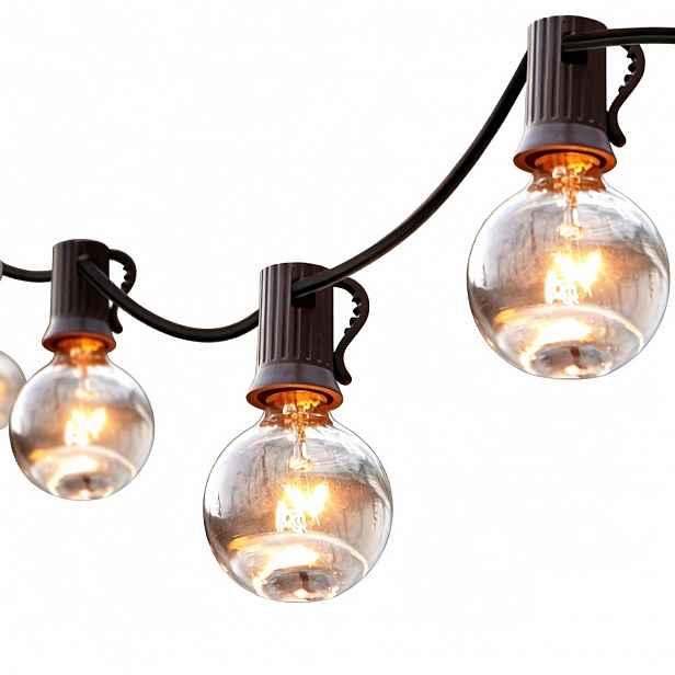 Světelné Girlandy Žárovky Ozdobné Solární Led Lampy Na Provázku 15 M