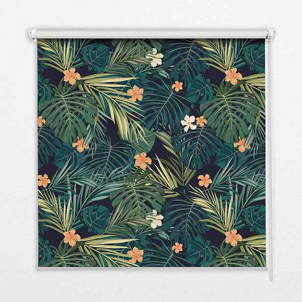 TULUP VNITŘNÍ roleta - okenní roleta - roleta - 60x140 cm - Tropické listy a květiny