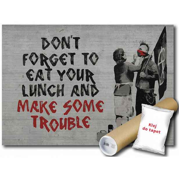 Vinylová fototapeta Banksy Street Art Graffiti Mural Anarchista 152x104