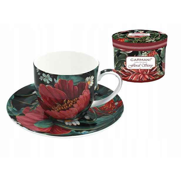 Šálek S Podšálkem Carmani Floral Story Porcelán