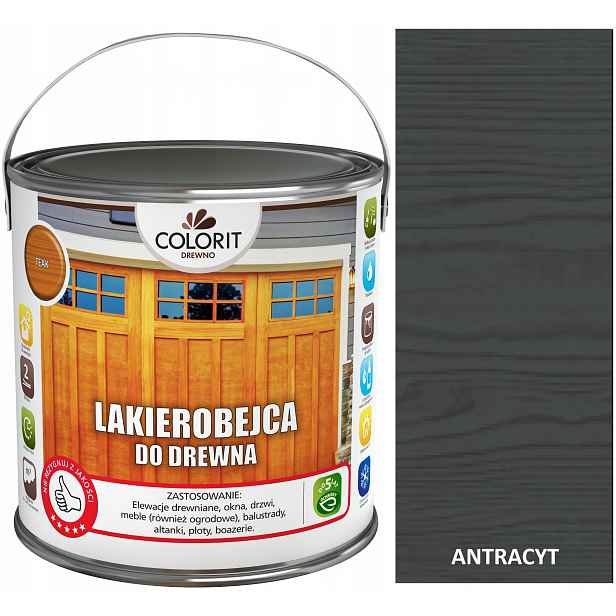 Colorit Lakovna Na Dřevo 2,5L Antracit