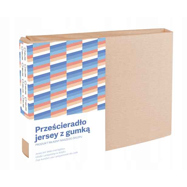 Prostěradlo Jersey S Gumičkou Béžové Na Matrace 180X200, Silné, Hladké