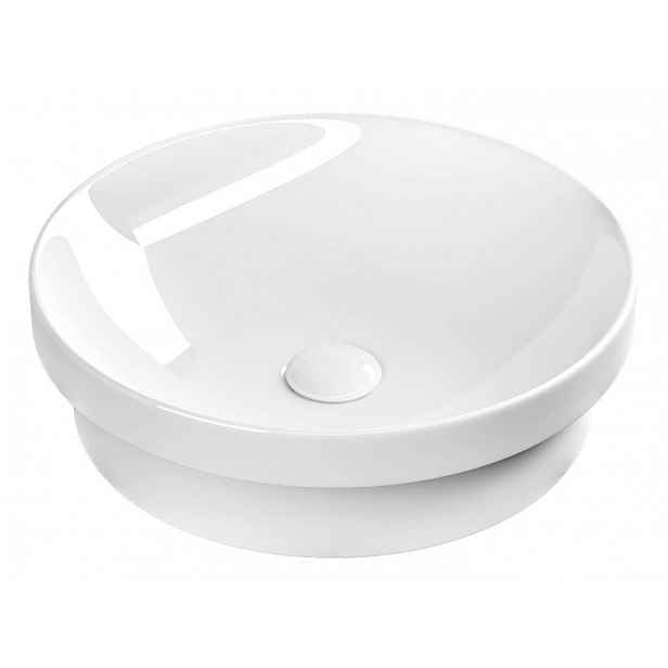 Sapho - Umyvadlo, průměr 43 cm, bez přepadu, bez otvoru pro baterii, bílá 3041