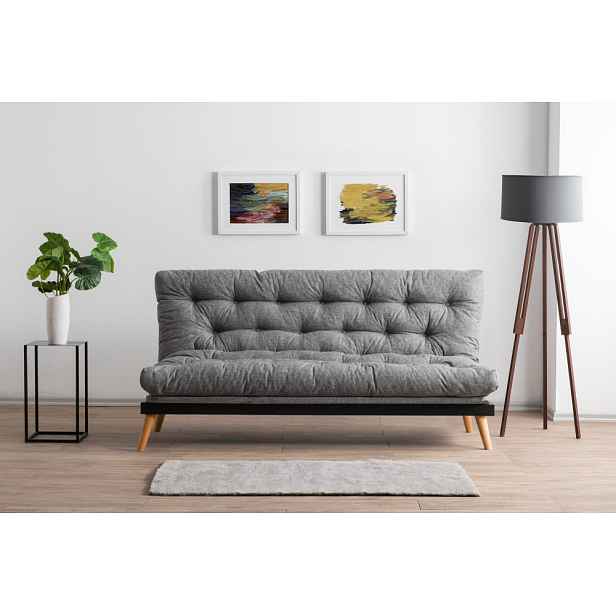 Trojmístná rozkládací pohovka Saki - Light Grey