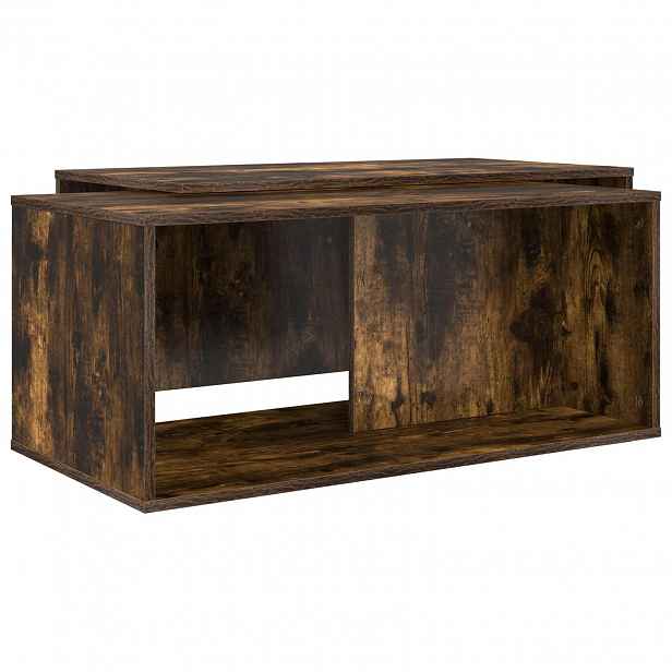 vidaXL Sada konferenčních stolků 2 ks Kouřový dub 90 x 48 x 40 cm