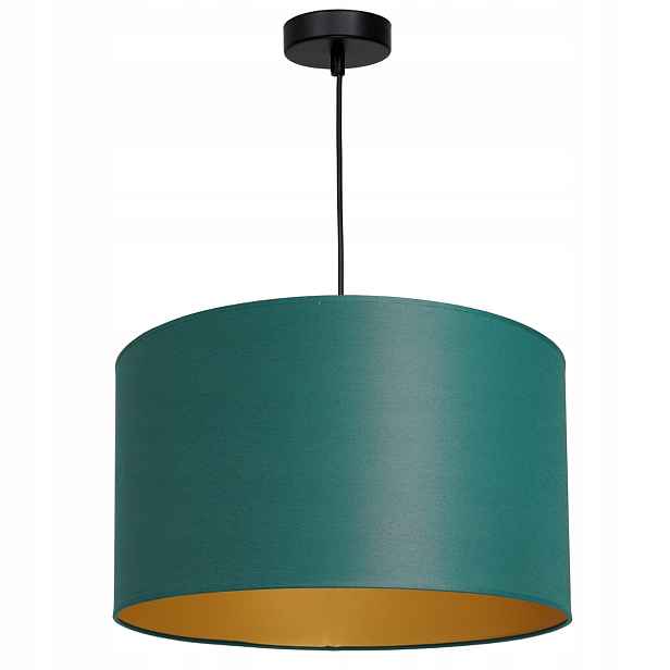 Luminex Arden Závěsná lampa Zelená Ø40 cm Stínidlo Zlatý Interiér E27