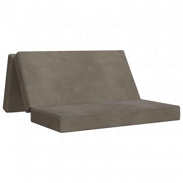 vidaXL Skládací pohovka postel 200 x 160 x 15 cm Světle šedá