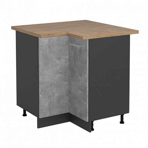 Vicco ROHOVÁ SKŘÍŇKA R-Line Beton 75.6 cm , PD Dub