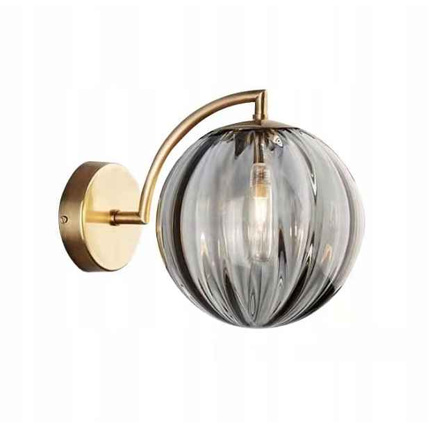 Nástěnná lampa Grenada Grey Mosaz Šedá Sklo E14 Moderní styl
