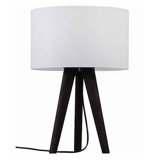 Noční Lampa Na Skříňku Led Komoda E27 Dřevěná Stínidlo 30 CM