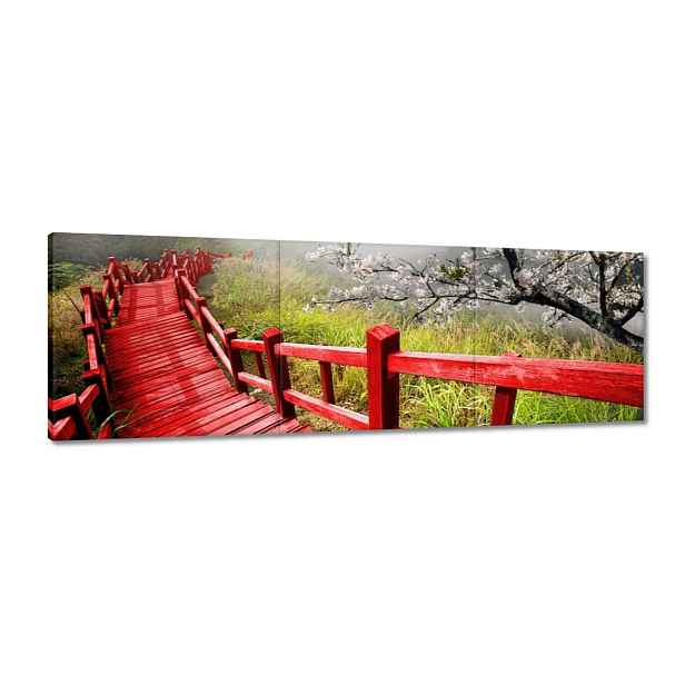 Obrazy 120x40 Červený most v Japonsku