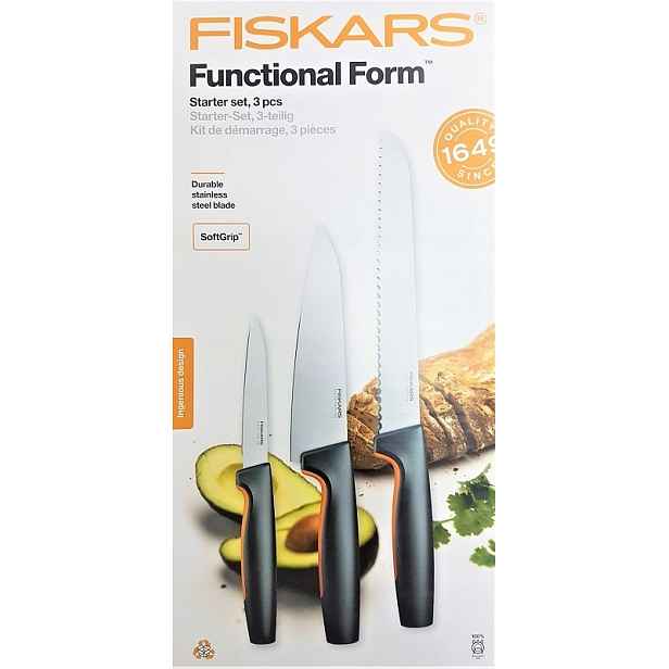 Sada nožů v krabičce Fiskars Functional Form 3 ks