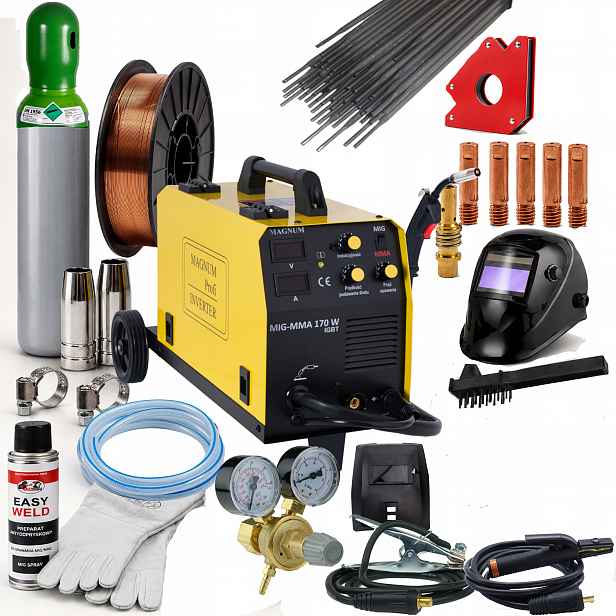 Svařovací stroj Magnum Mig 170W Igbt Mig/mag Mma Fcaw 160A 230V SET1