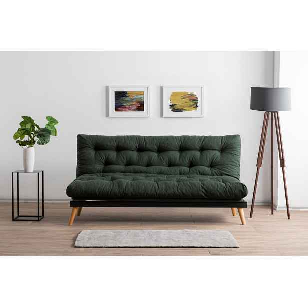 Trojmístná rozkládací pohovka Saki - Green