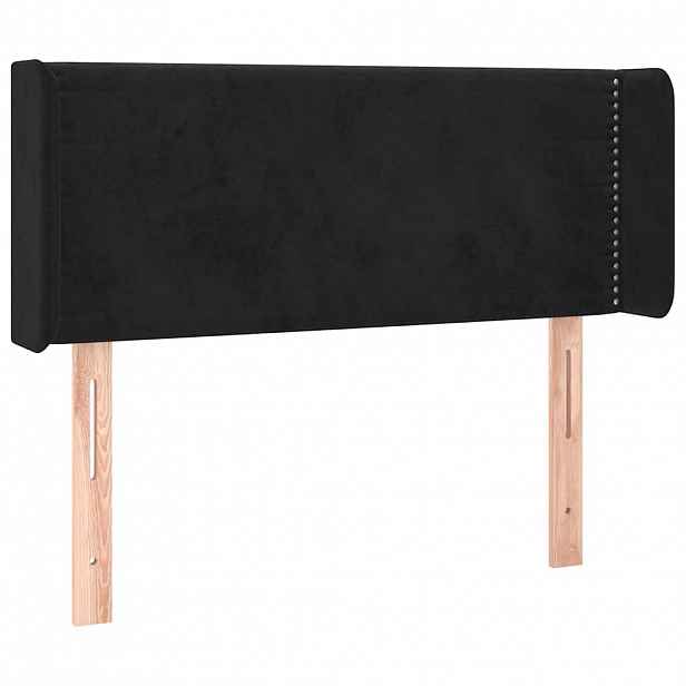 vidaXL Čelo postele typu ušák černé 103 x 16 x 78/88 cm samet