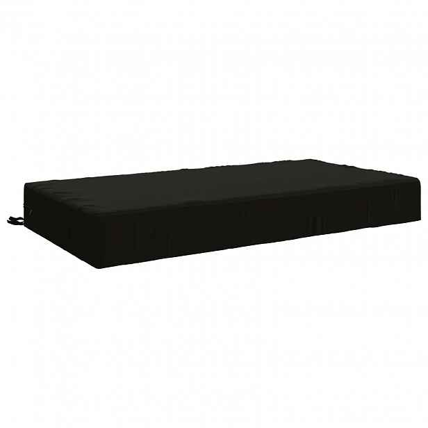 vidaXL Polštář na sedák SOEST 100% polyester Černá 120 x 60 x 15 cm