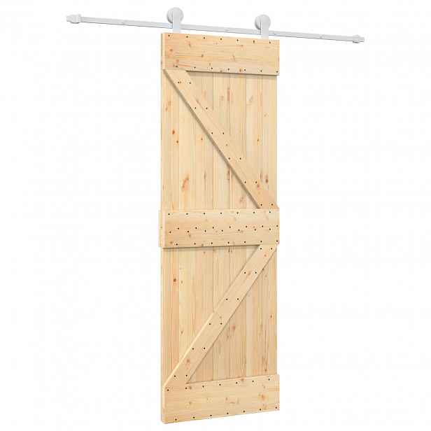 vidaXL Posuvné dveře 70 x 210 cm Masivní borové dřevo (neupravené)