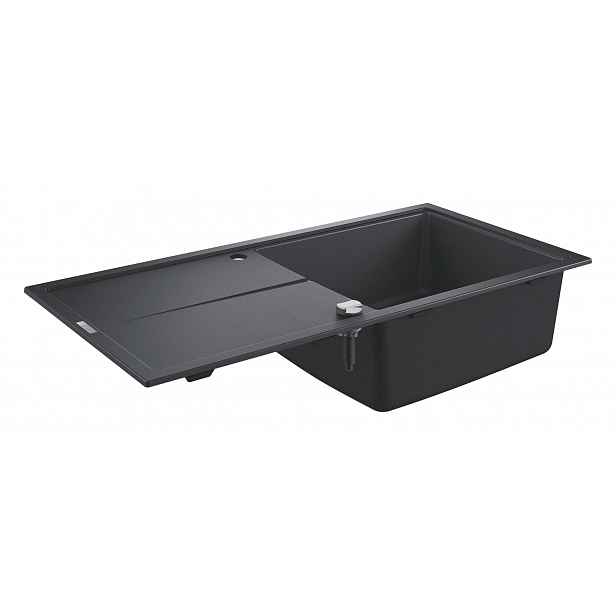 Grohe - Kompozitní dřez K400 s automatickým odtokem, 100x50 cm, granitová černá 31641AP0