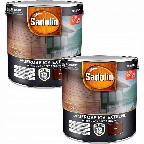 Set Sadolin Lakobejca 2x2,5L Extreme Na Dřevo Tek Tik Teak 5L