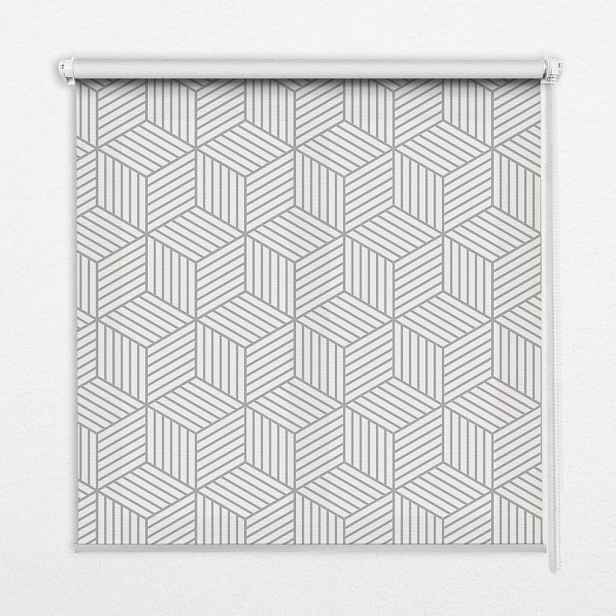 TULUP VNITŘNÍ roleta - okenní roleta - roleta - 60x140 cm - 3D kostky