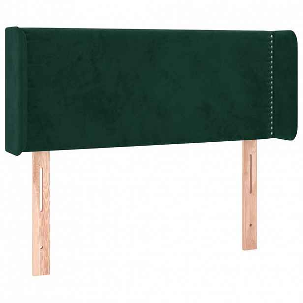 vidaXL Čelo postele typu ušák tmavě zelená 103x16x78/88 cm samet