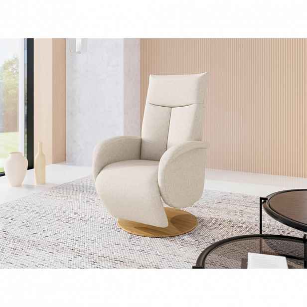Sit & More RELAXAČNÍ KŘESLO, textil, krémová
