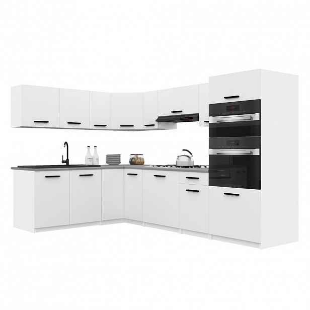 B BELINI GROUP KUCHYŇSKÁ LINKA Italia 8 420 cm , s pracovními deskami, Bílá matná