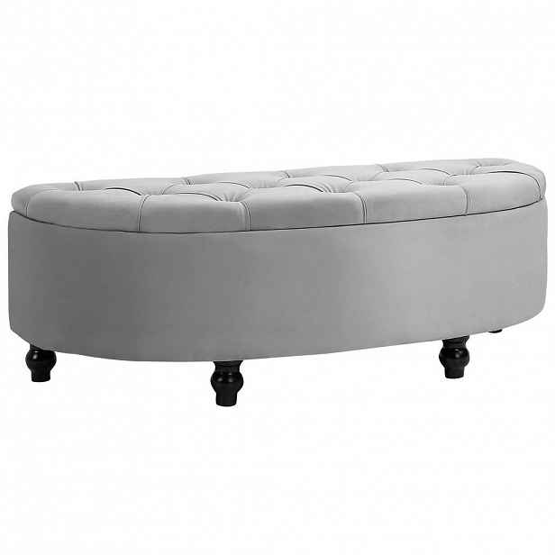 HOMCOM ÚLOŽNÁ lavice Velvet-Touch šedá