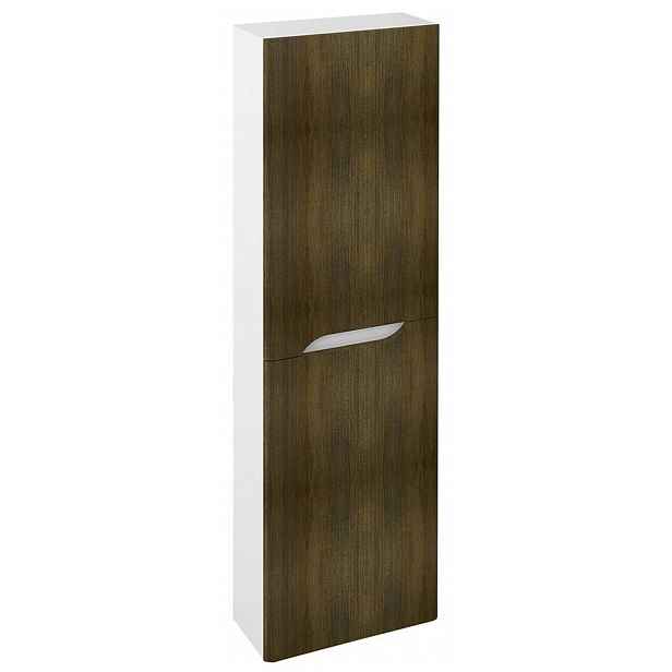 Sapho Mediena - Skříňka vysoká 40x140x20 cm, 2 dvířka L/P, bílá mat/dub graphite MD451