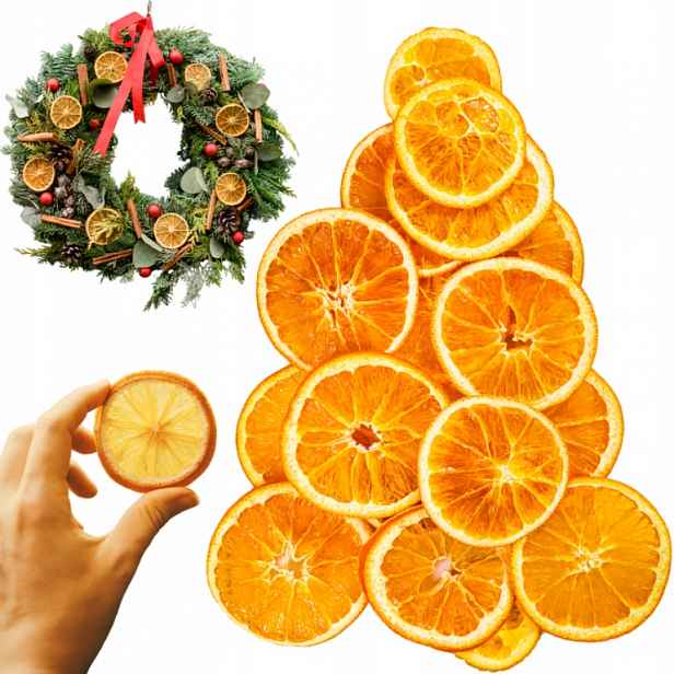 Sušené pomeranče v plátcích vonící plátky pomeranče na vánoční stromeček 1 kg