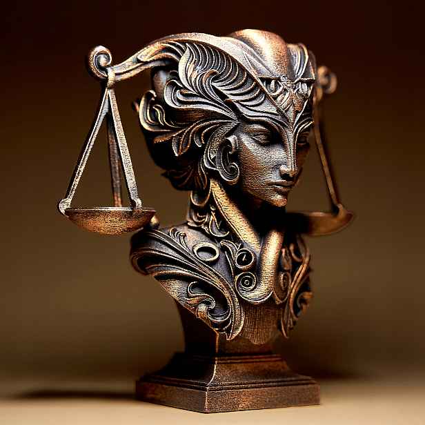 Váha Znamení zvěrokruhu Žena Fantasy Figurka Soška Dekorace 3D tisk 15 cm