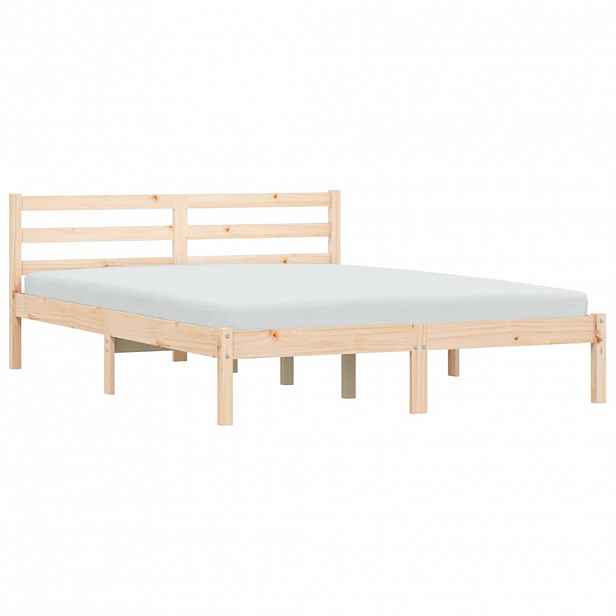 vidaXL Rám postele s čelo Přírodní 208,5 x 157,5 x 69,5 cm
