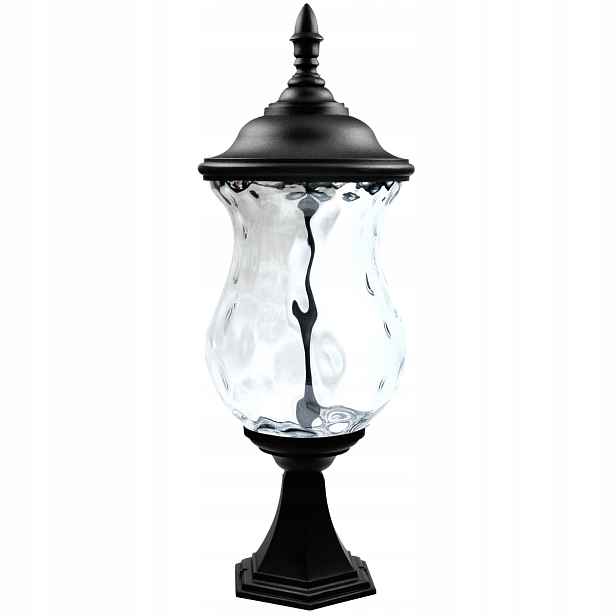 Zahradní Led lampa Stojací skleněná lampa 9W 3000K 54 cm černá Marsylia
