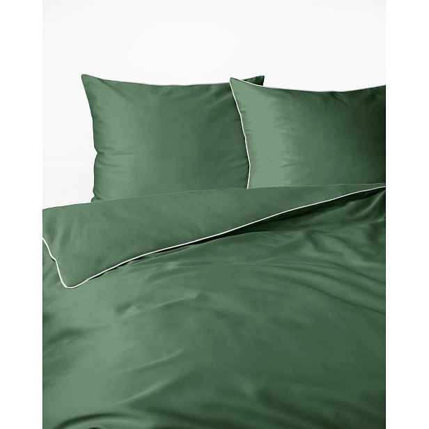 Povlečení 220x200 zelené s lemováním Mako Satin