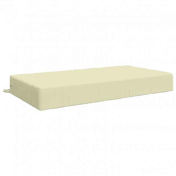 vidaXL Polštář na sedák SOEST 100% polyester Krémová 120 x 60 x 15 cm