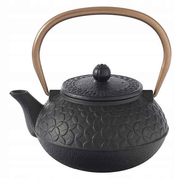 Čajová konvice Black Flower, litinová konvice, 1 l