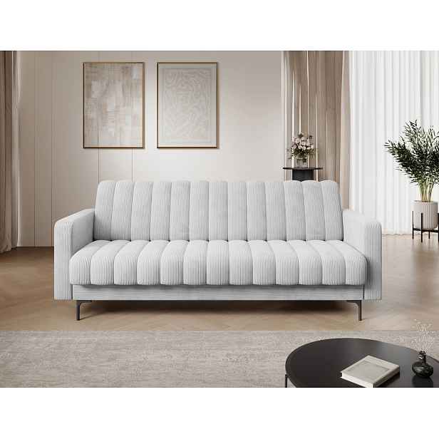 Designová rozkládací pohovka KARSIN - světle šedá