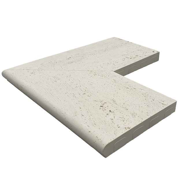 Lem bazénový vnější roh Presbeton VERTO reliéfní slonovinová 600×600×45 mm