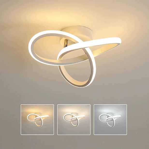 Stropní Led lampa lustr bílá moderní obývací pokoj 3000K/4500K/6500K 22W