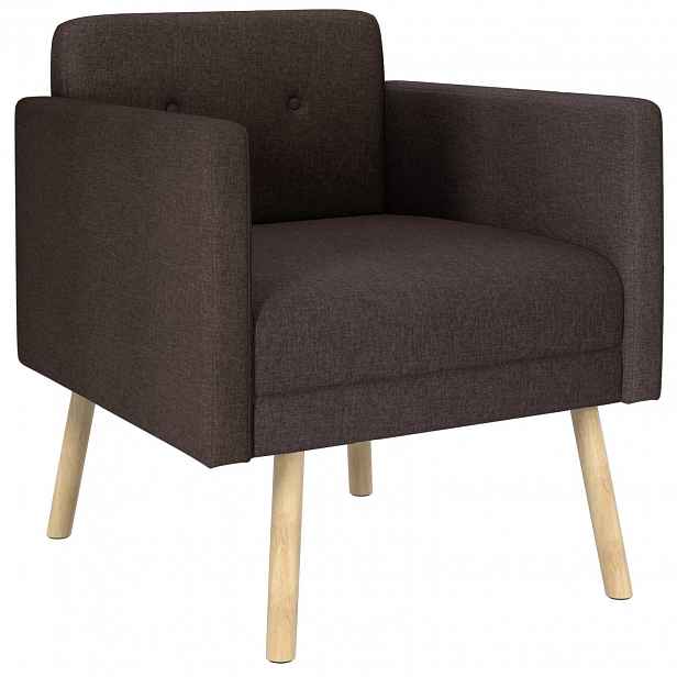 vidaXL Akcentní křeslo Tmavě hnědá Textil