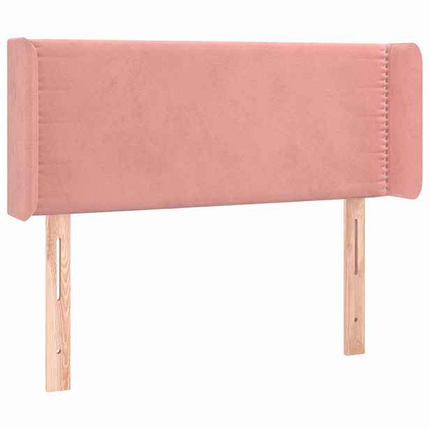vidaXL Čelo postele typu ušák růžová 103 x 16 x 78/88 cm samet