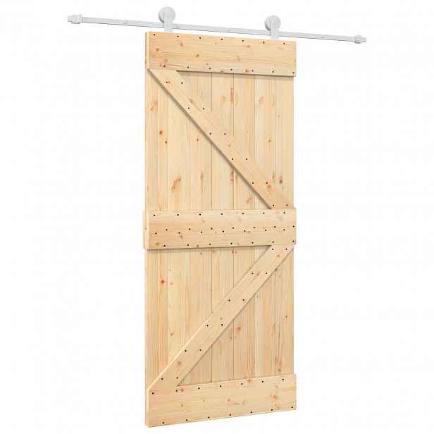 vidaXL Posuvné dveře 90 x 210 cm Masivní borovicové dřevo
