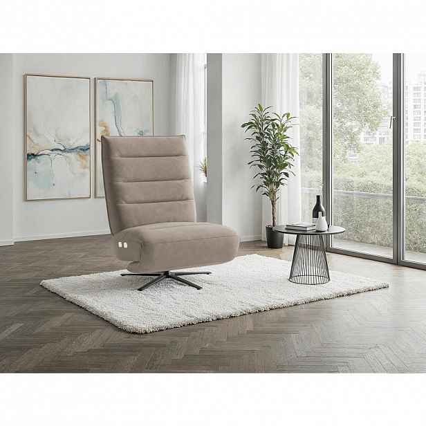 Sit & More RELAXAČNÍ KŘESLO, textil, šedohnědá
