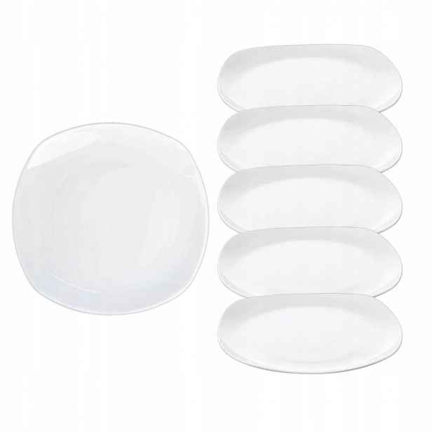 Jídelní talíř mělký 27 x 27 cm Wilmax Bílý Porcelán sada 6 kusů
