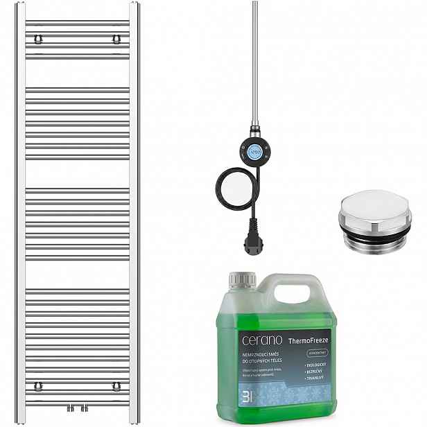 Koupelnový elektrický radiátorový set Benito - WIFI - 600W - chrom - 1500x450 mm
