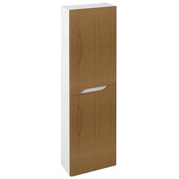 Sapho Mediena - Skříňka vysoká 40x140x20 cm, bílá mat/dub natural MD452