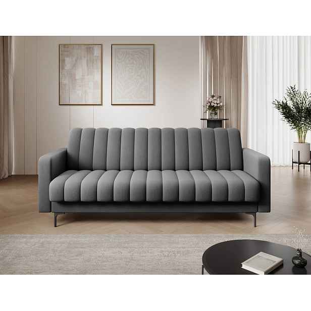 Designová rozkládací pohovka KARSIN - tmavě šedá