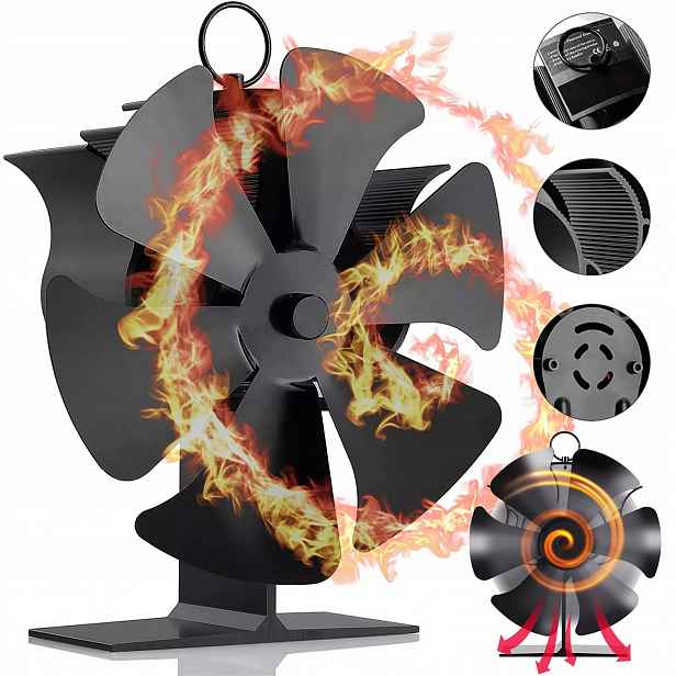 Krbový Ventilátor 6-LOPATKOVÝ Termoelektrický Rozvaděč Tepla, Tichý