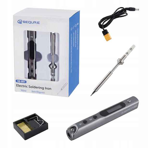 Sequre SQ001 Přenosná mini elektrická páječka Oled šedá TS-B2